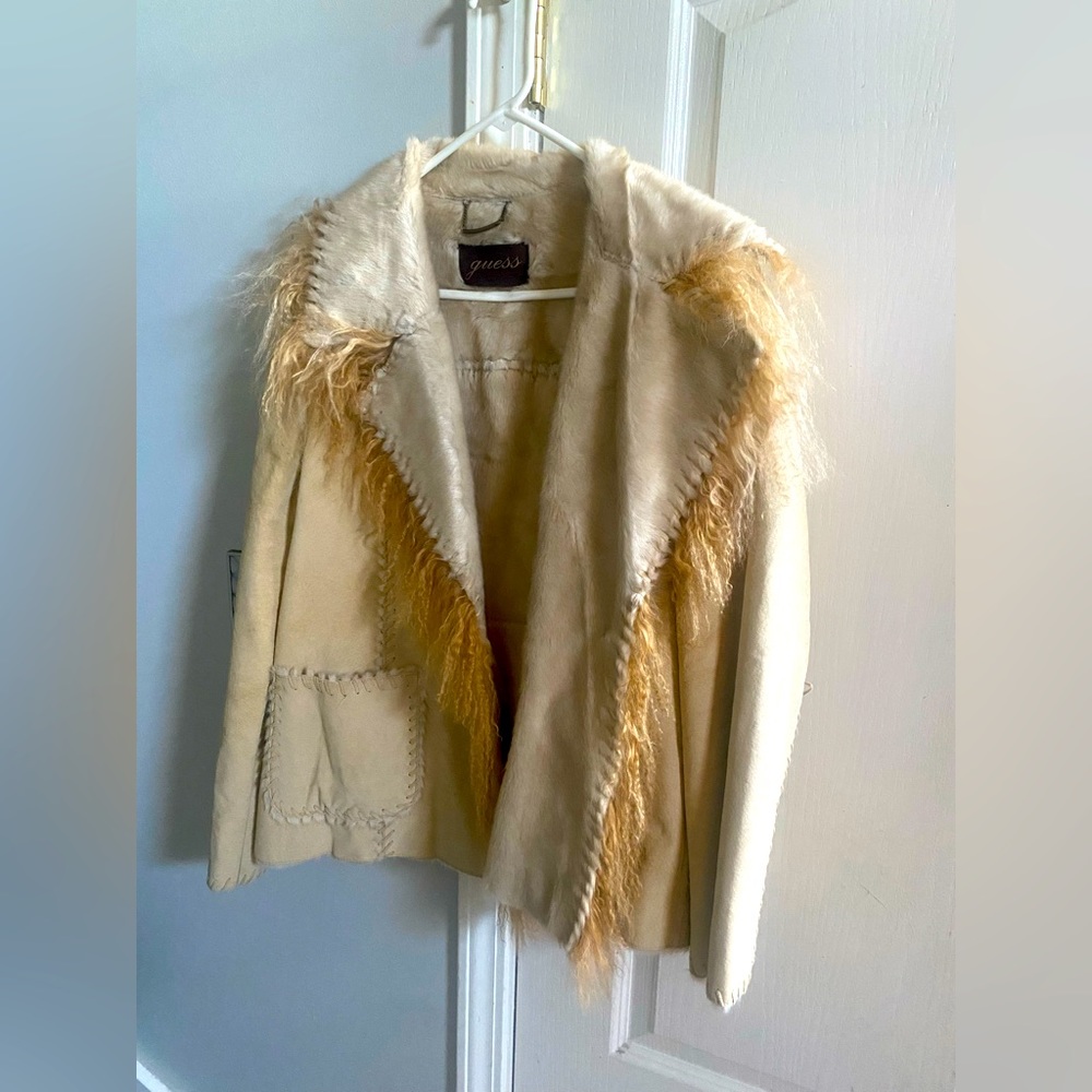 Vintage leather jacket made with genuine leather.